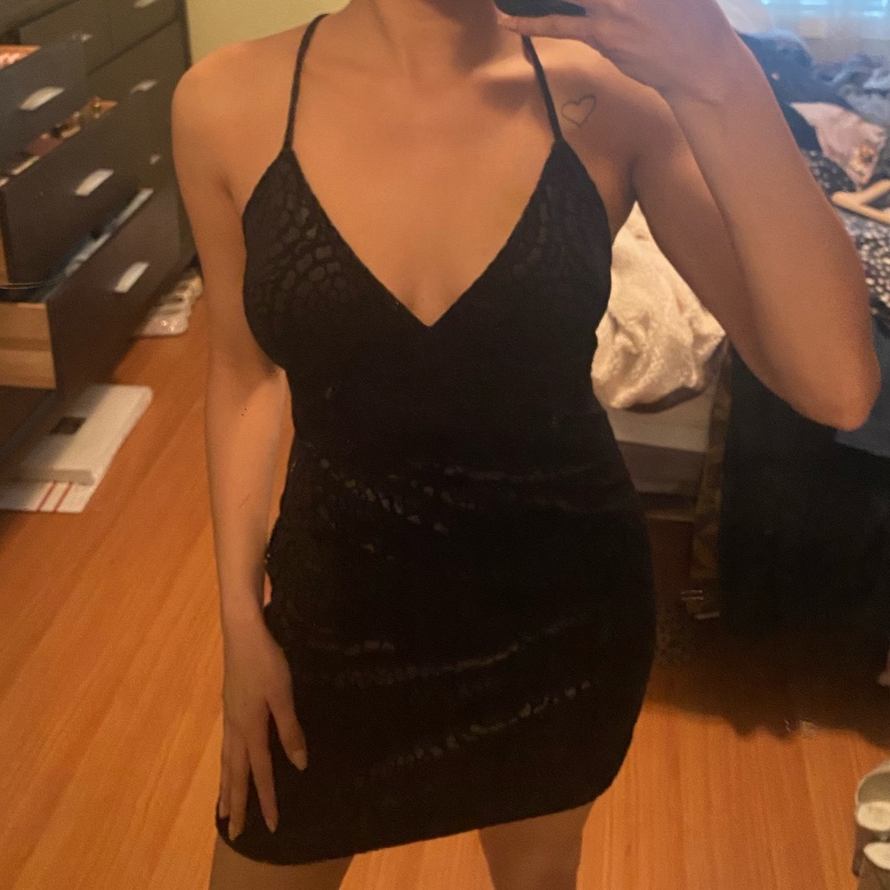 Black velvet dress🖤🖤